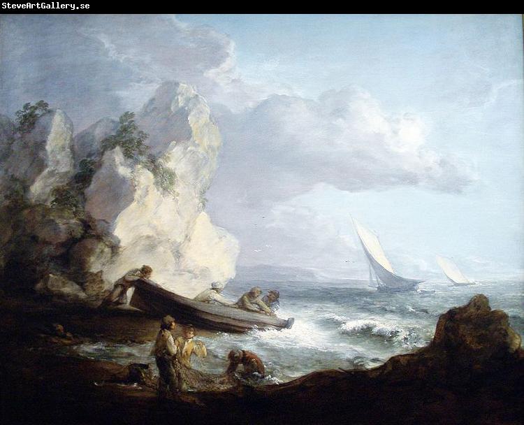 Thomas Gainsborough Seashore with Fishermen